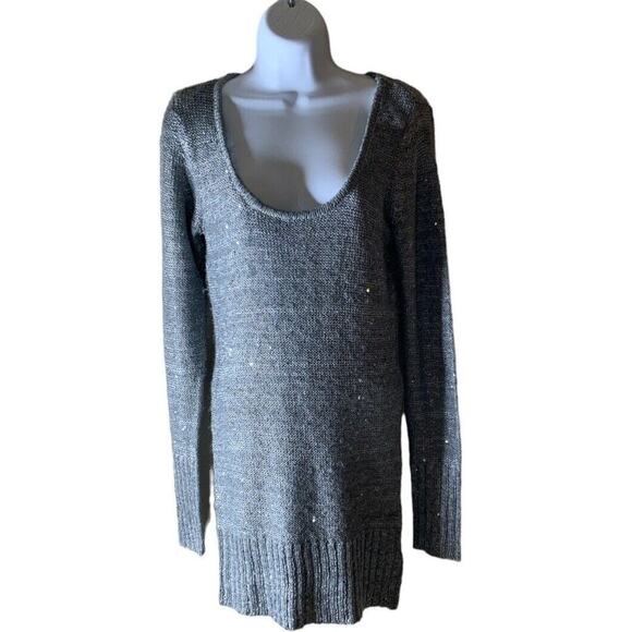 Guess Vintage Sparkling Sweater Knit Womens Size Large Long Sleeve Tunic - Picture 3 of 9